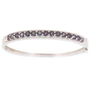 V3 Jewelry Sterling Silver with Mystic Topaz Bangle Bracelet